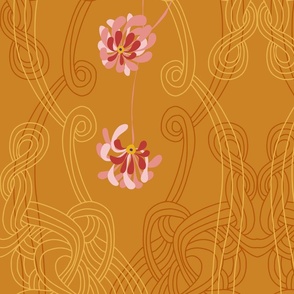 Alfons Mucha would love this pattern – honey - large