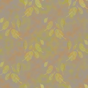 24" LARGE Orange/Greige Watery Background