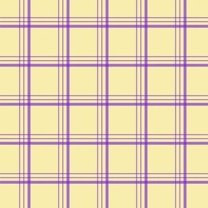 Bunny Trail plaid purple on yellow