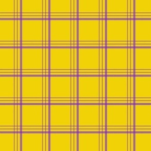 BT plaid purple on yellow