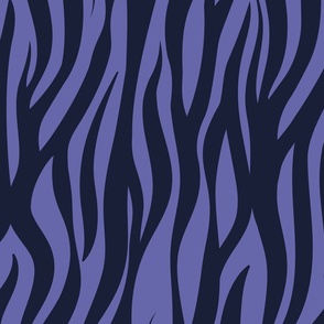 Large jumbo scale // Tigers fur animal print // midnight express navy blue and very peri vertical stripes