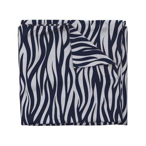 Large jumbo scale // Tigers fur animal print // midnight express navy blue and light grey vertical stripes