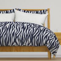 Large jumbo scale // Tigers fur animal print // midnight express navy blue and light grey vertical stripes