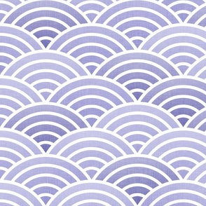 Japanese Rainbow Arches- Periwinkle Purple- Extra Large- Linen Texture- Very Peri- Pantone Color of the Year 2022- Lavender- Lilac- Purple Rainbows
