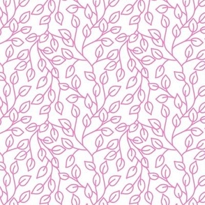 Bunny Trail leafy vines pink 