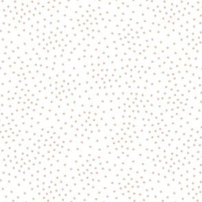 Scattered Dots On White in Orange Creamsicle