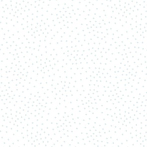 Scattered Dots On White in Ice Blue