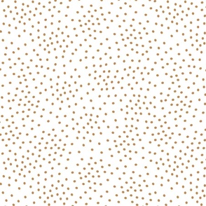 Scattered Dots On White in Orange Spice