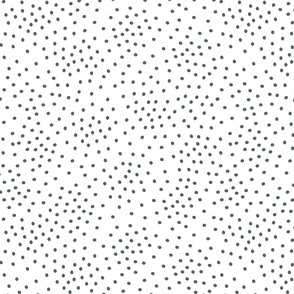 Slate Green Scattered Dots On White