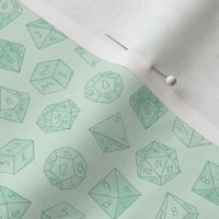 small watercolor dice - mint green - ELH