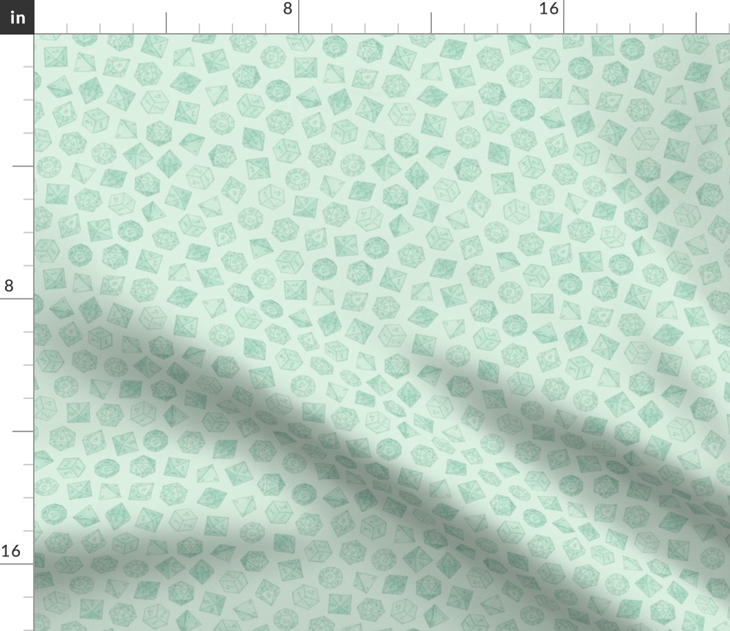small watercolor dice - mint green - ELH