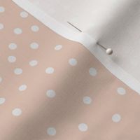 Scattered White Dots on Solid Creamsicle Pastel Orange Background