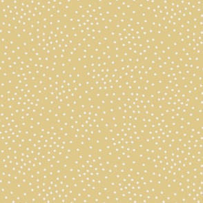 Scattered White Dots on Solid Gold Yellow Background
