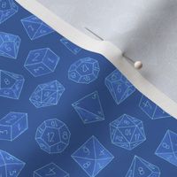 small watercolor dice - bright on medium blue - ELH