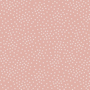 Scattered White Dots on Solid Peachy Background