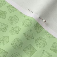 small watercolor dice - light greens - ELH