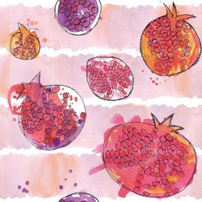 pomegranate watercolor