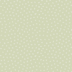 Scattered Triangle Print in Celery Green