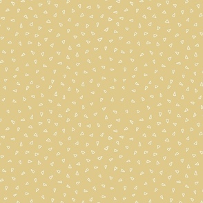 Scattered Triangle Print in Gold Yellow