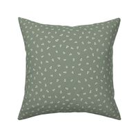 Scattered Triangle Print in Sage Green