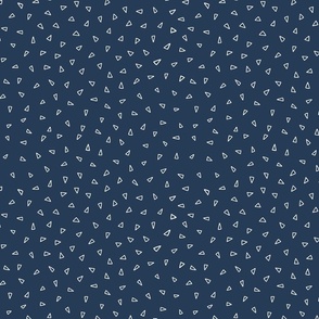 Scattered Triangle Print in Navy Blue