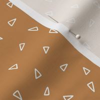 Scattered Triangle Print in Orange Spice