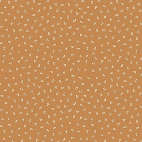 Scattered Triangle Print in Orange Spice