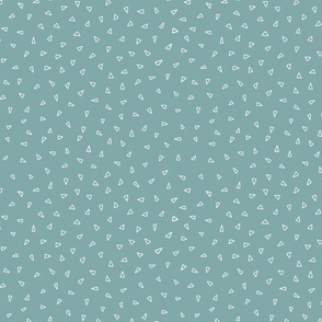 Scattered Triangle Pattern in Seafoam Green