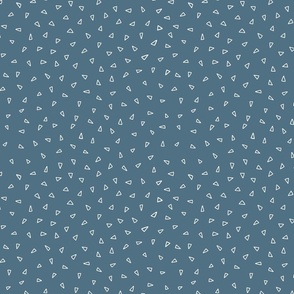 Scattered Triangle Print in Blue