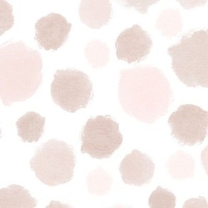 Blush Pink Watercolor Dots - Large Scale