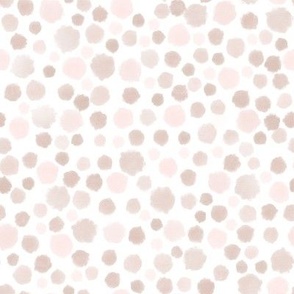 Blush Pink Watercolor Dots - Small Scale