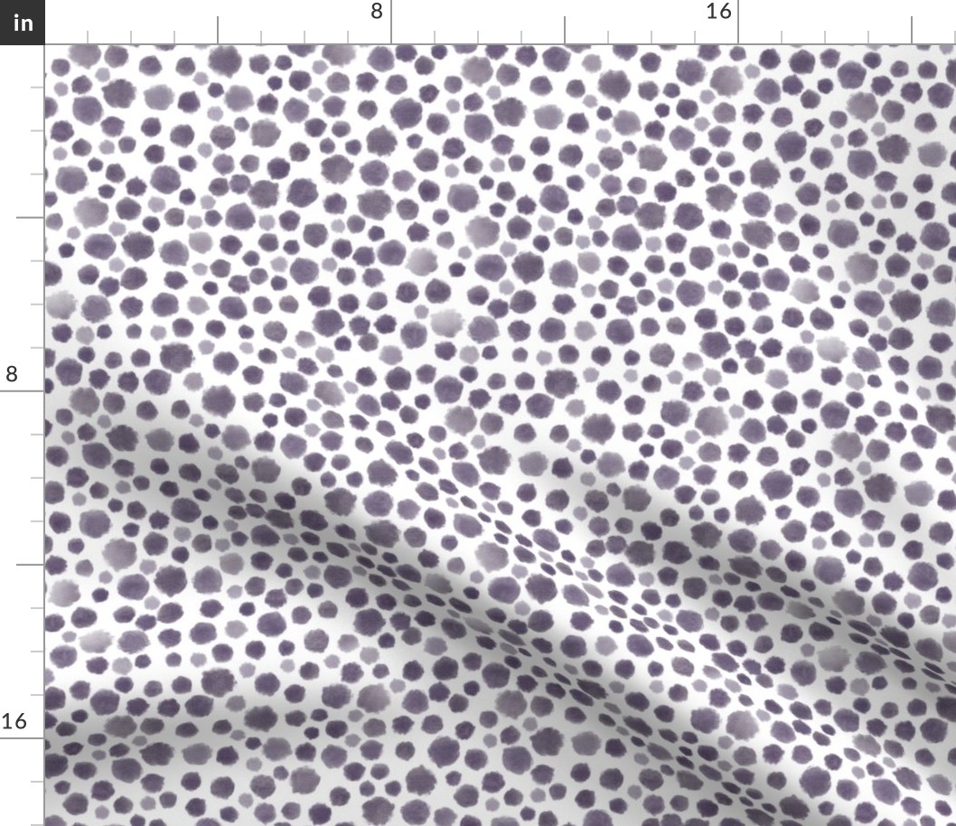 Purple Watercolor Dots - Small Scale