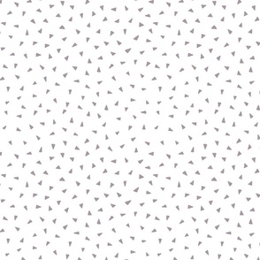Scattered Triangle Print White Background in Mauve