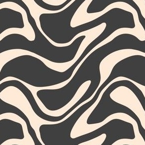 Retro Swirl Black and White