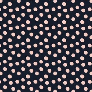 Cute polka dots on black background