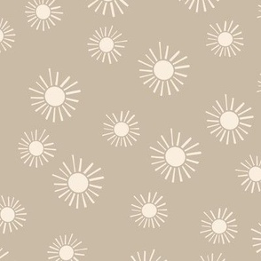 Sunshine Suns - Taupe and cream Smaller Size- Hufton Studio