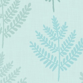 Soft Branches Green Teal - XL