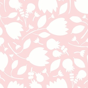 Floral Medley Silhouette | Jumbo Pink