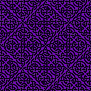 Celtic knot allover, black on purple