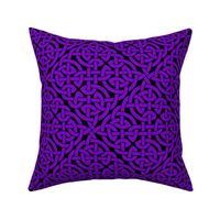 Celtic knot allover, purple on black