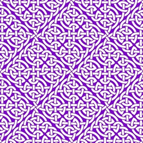Celtic knot allover, white on purple