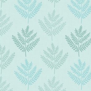 Soft Branches Green Teal