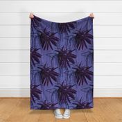 Orchid Abstract in violet periwinkle with  rosewood Large