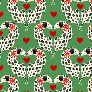 Dalmatians in Love green