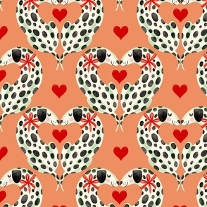 Dalmatians in Love terracotta