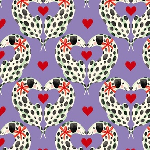 Dalmatians in Love periwinkle