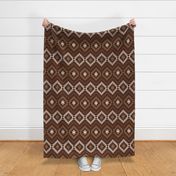 Boho aztec diamonds chevron earthy brown