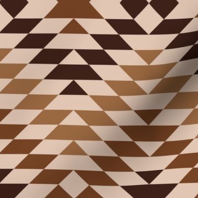 Boho geometrics Aztec diamonds chevron sand earthy brown