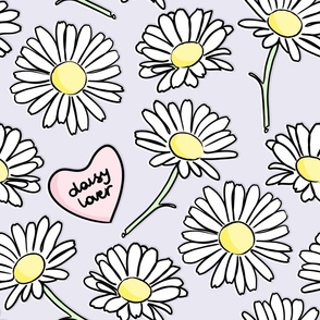 Modern lilac daisy aesthetic with 90s vibes for daisy lovers