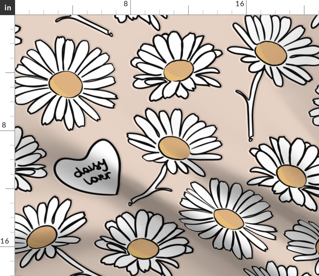 Modern earthy daisy aesthetic with 90s vibes for daisies lovers